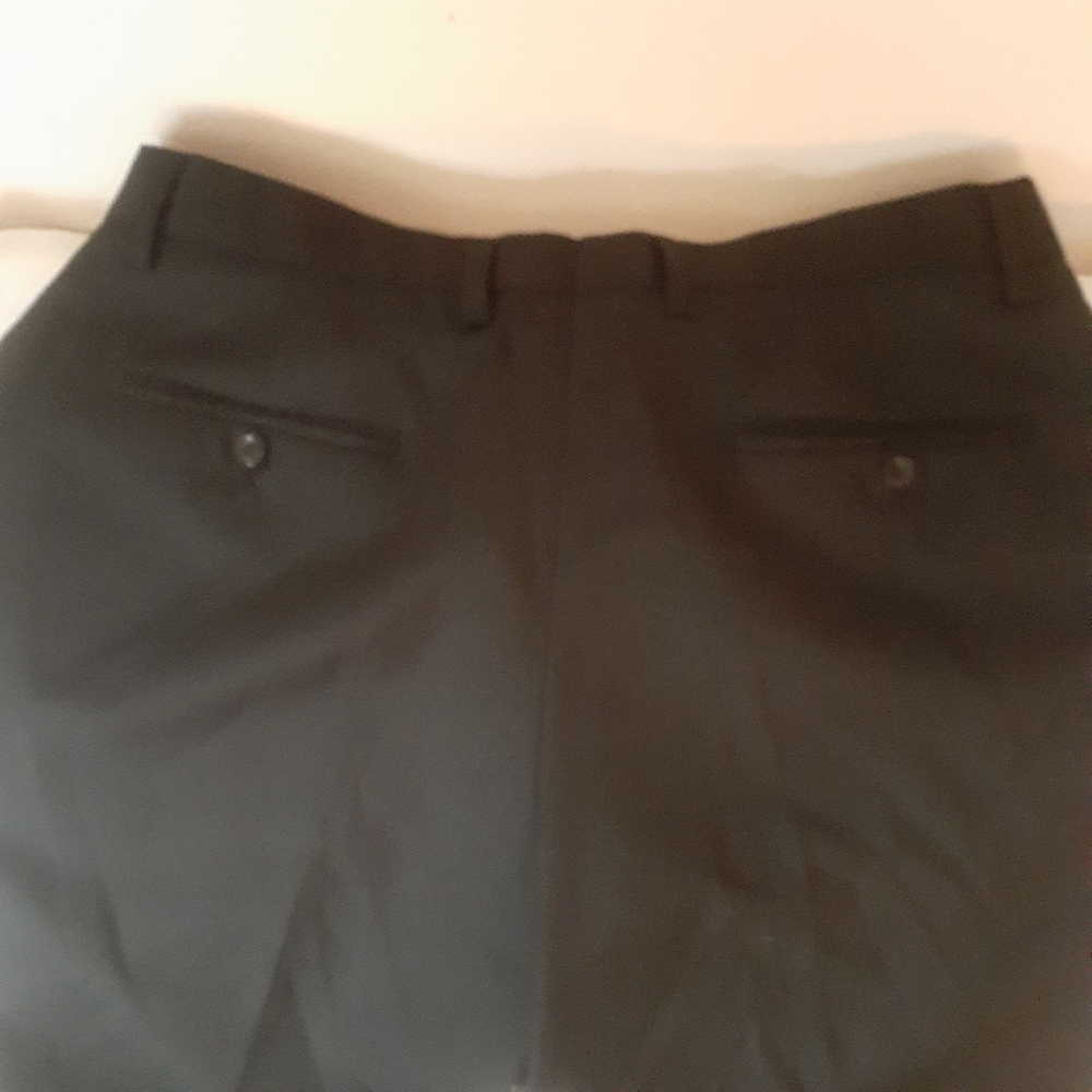 Men's CASMERE WOOL Dress Slacks 220s Wool - Cashmere Black 34/30